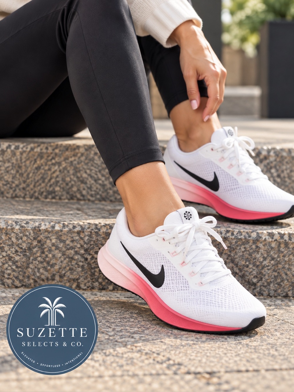 NWT NIKE Swift 3 Women's White & Pink Running Sneakers Size 7